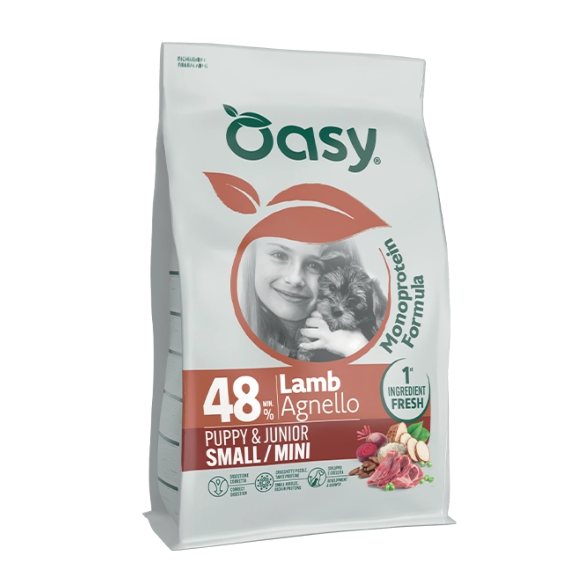 Oasy Monoprotein Small & Mini Puppy & Junior Dogs With Lamb